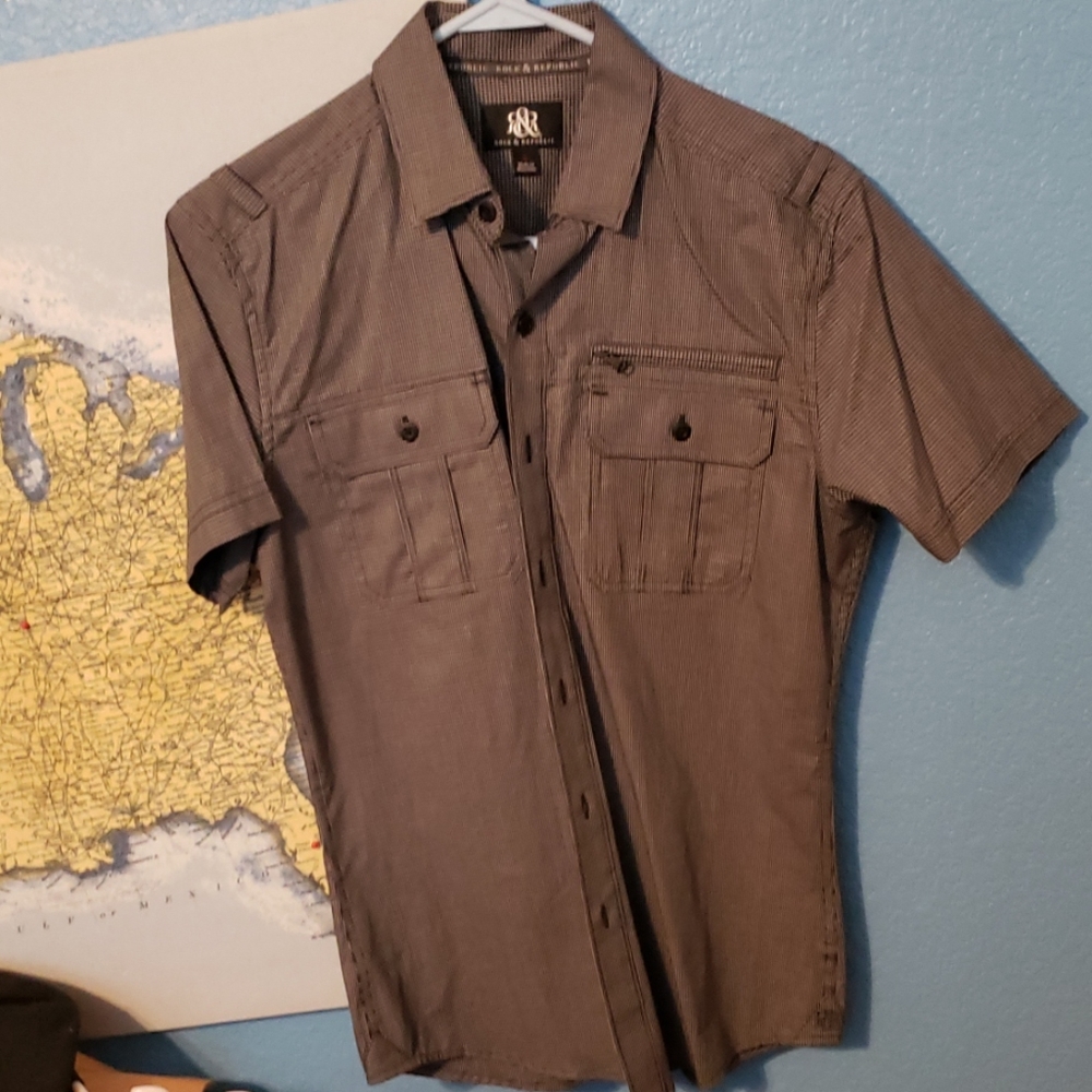 Rock & Republic Checkered Botton Down Shirt